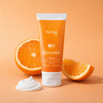 Befond Vitamin C | 50 SPF PA +++ Sunscreen with Ceramides, Fruit Extracts, Niacinamide